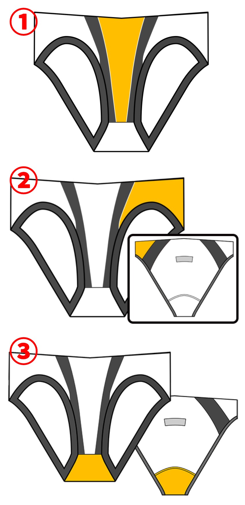 オリジナルブリーフ制作工房「こころ」ブリーフ前身ごろ